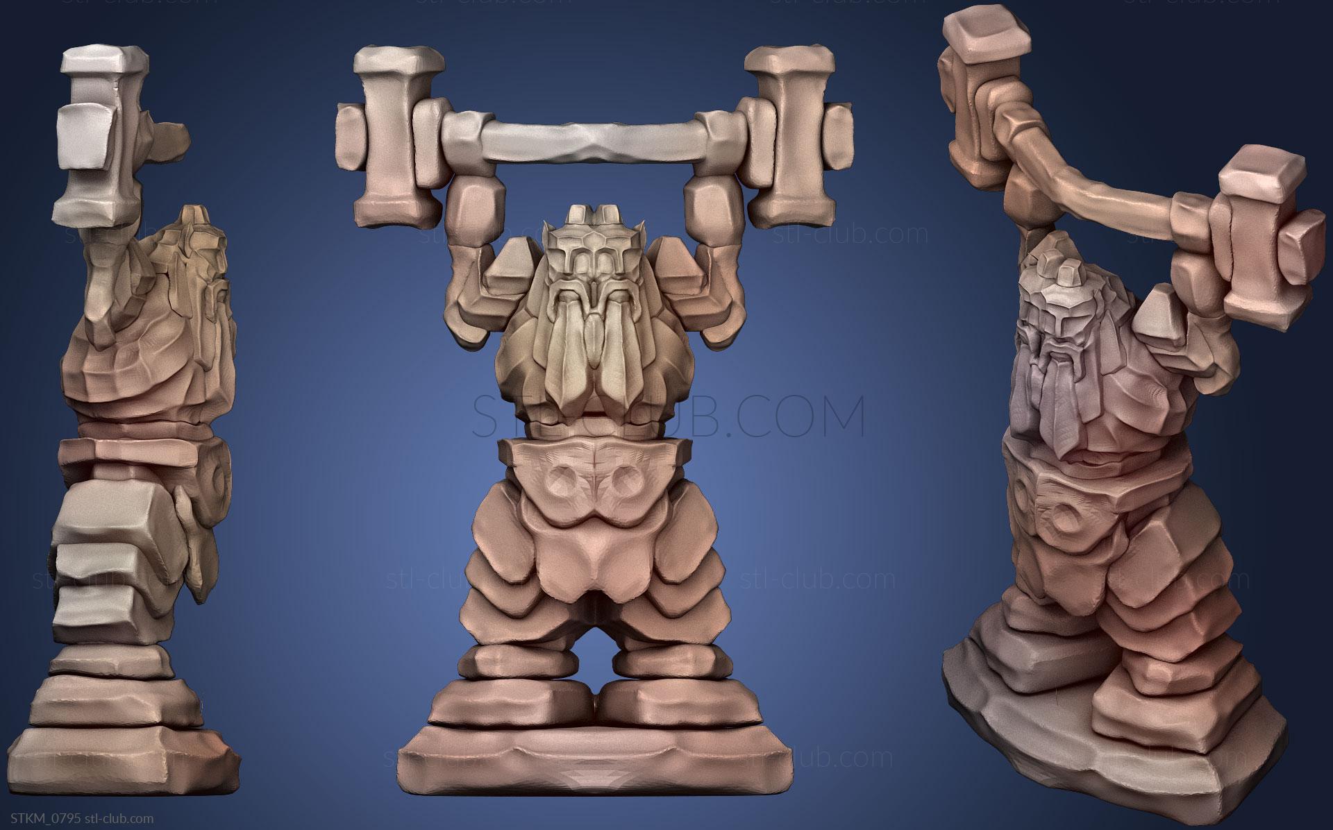 Figurines heroes, monsters and demons - Body Sculpt 10, STKM_0705. 3D stl  model for CNC